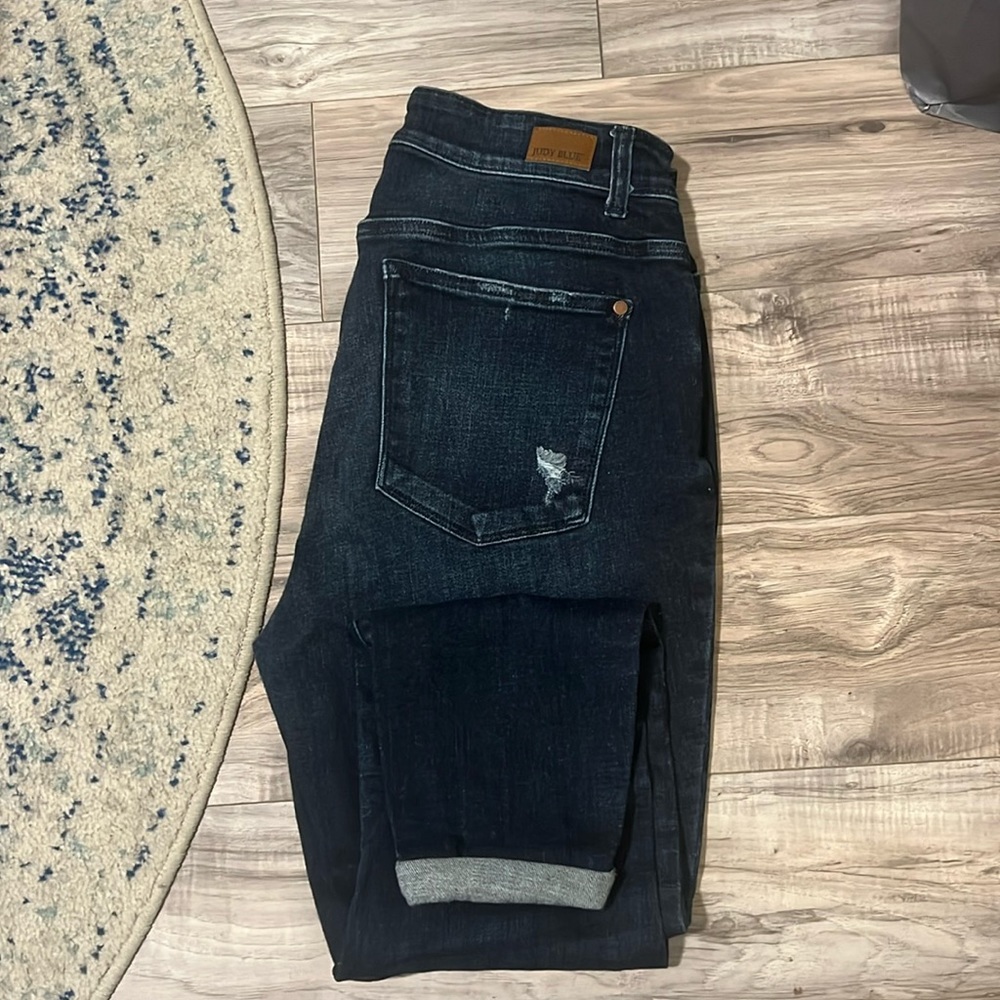 Judy Blue Skinny Fit Dark Denim Jeans - Size 14W